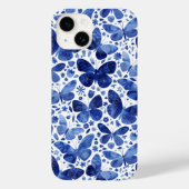 Blauwe Waterverf voor vlinder Case-Mate iPhone Case (Achterkant)