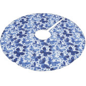 Blauwe Waterverf voor vlinder Kerstboom Rok (Gekanteld)