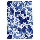 Blauwe Waterverf voor vlinder Medium Cadeauzakje (Achterkant)