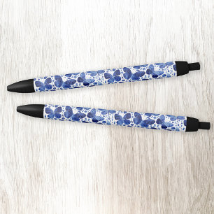 Blauwe Waterverf voor vlinder Zwarte Inkt Pen