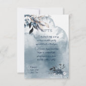 Blauwe Waterverf Winterberries Geschenkbehuizing Save The Date (Voorkant)