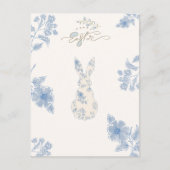 Blauwe wc Pasen Feestdagenkaart (Voorkant)