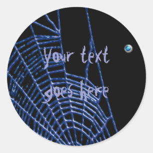 blauwe webbie ronde sticker