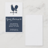 Blauwe weerschotel aanpasbare visitekaartjes (Voorkant / Achterkant)