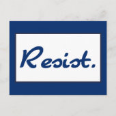 Blauwe weerstand weerstaan briefkaart (Voorkant)