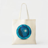 Blauwe Wereldbol Canvas tas (Voorkant)