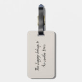 Blauwe Wereldkaart Stop Nooit Met Het Verkennen Va Bagagelabel (Achterkant verticaal)