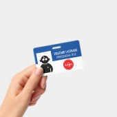 Blauwe werknemer badge (Handheld)