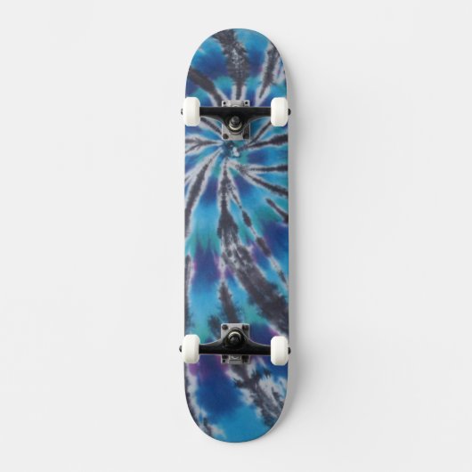 Blauwe wervelbandkleurstof skateboard (Voorkant)