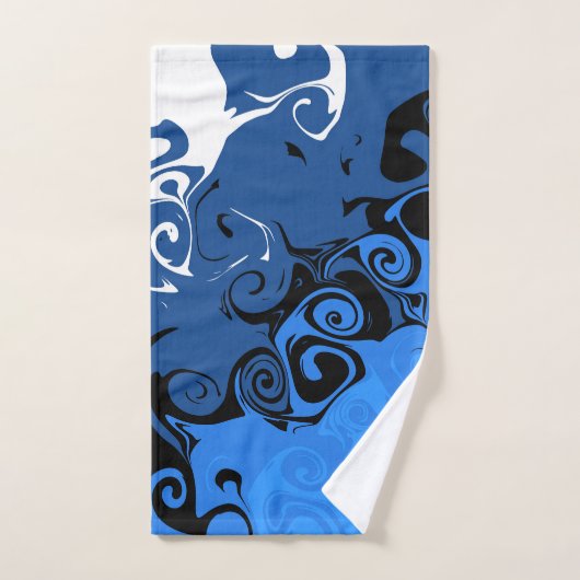 Blauwe wervelingen Abstract Handdoek (Handdoek)