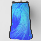 Blauwe wervelingen & vlinders golfheadcover (Draai 90)