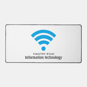 Blauwe Wi-Fi Logo, Informatietechnologie, Computer Bureaumat
