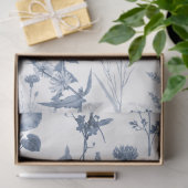 Blauwe Wildbloem Bloemenweide Verticale Decoupage Tissuepapier (Geschenk)