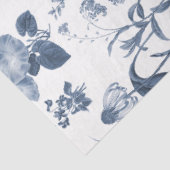 Blauwe Wildbloem Bloemenweide Verticale Decoupage Tissuepapier (Detail)