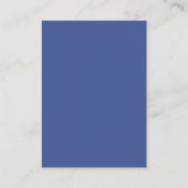 Blauwe Wildbloem krans Bruiloft Registry Info Informatiekaartje (Achterkant)