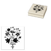Blauwe Wildbloemen Rubber Stamp Rubberstempel (Gestempeld)