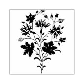 Blauwe Wildbloemen Rubber Stamp Rubberstempel (Afrduk)