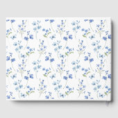 Blauwe wilde bloem in liefdevolle herinnering aand gastenboek (Achterkant)