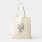 Blauwe Wilde Bloem Tote Tas (Achterkant)
