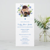 Blauwe wilde bloemen met grote bruiloft (Staand voorkant)