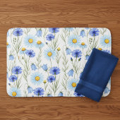 Blauwe Wilde Bloemenweide Badmat