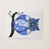 Blauwe wilde boomgaard legpuzzel (Horizontaal)