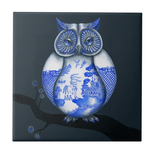 Blauwe wilde boomgaard tegeltje (Voorkant)