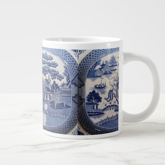 Blauwe wilde grote Mok (Rechts)