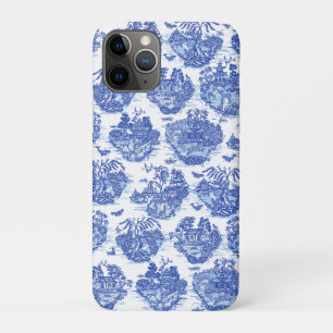 Blauwe wilde konijn Deer Fox Bird Toile Art iPhone 11 Pro Hoesje