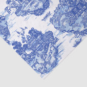 Blauwe wilde konijn Deer Fox Bird Toile Art Tissuepapier (Detail)