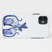 Blauwe wilde Siamese katten Case-Mate iPhone Case (Achterkant (horizontaal))