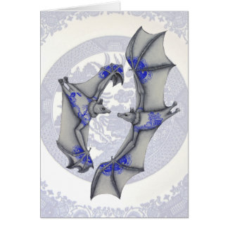 Blauwe wilde vleermuizen