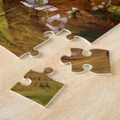  blauwe wilde vogelkunst legpuzzel (Zijkant)