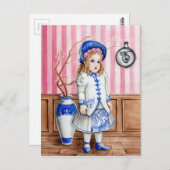 Blauwe Wilg Bru Briefkaart (Voorkant / Achterkant)