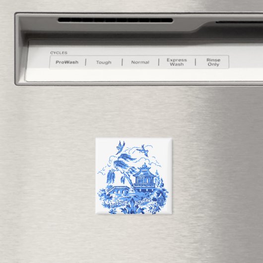Blauwe Wilg China Design Magneet v2 (Insitu (Vaatwasser))