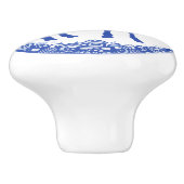 Blauwe Wilg Design Bloemen Herten Doe Gezichten Re Keramische Knop (Zijkant)