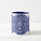 Blauwe Willow China Borden op wit Mok (Midden)