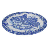 Blauwe Willow Fox Whimsical Bloemen Scène Vogels Snijplank (Hoek)