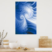 Blauwe wind poster (Keuken)