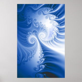 Blauwe wind poster