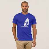 Blauwe windsurfen t-shirt (Voorkant volledig)