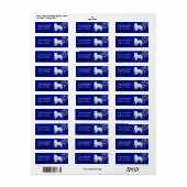 Blauwe Winter Australische Herder Retouradres Etiket (Full Sheet)