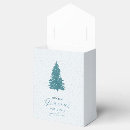  Blauwe Winter Gracias Dank u Quinceanera Bedankdoosjes (Geopend)