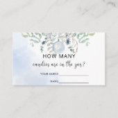 Blauwe winter: hoeveel snoepjes denk je? informatiekaartje (Voorkant)