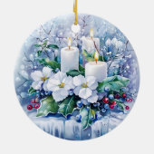 Blauwe Winter Kerst Ornament (Achterkant)
