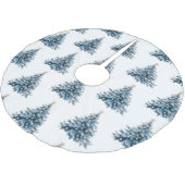 Blauwe Winter Kerstboom Gouden Ster Rok (Gekanteld)