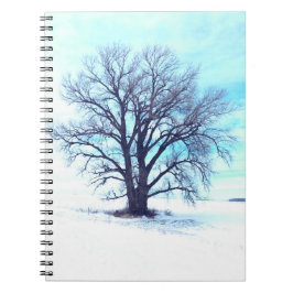 Blauwe winter notitieboek