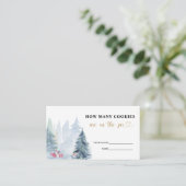 Blauwe winter raden hoeveel COOKIES Informatiekaartje (Staand voorkant)