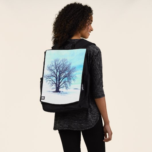 Blauwe winter rugtassen (Gedragen)