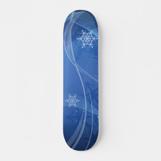 Blauwe Winter Skateboard (Voorkant)